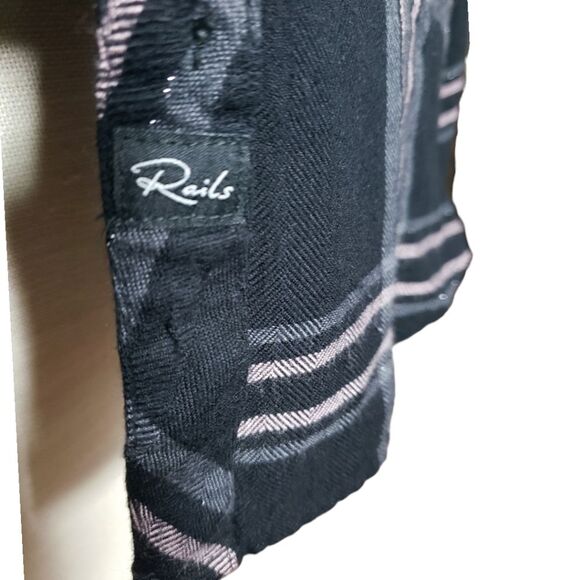 Rails Hunter Western Glam Metallic Line Plaid Shirt ~$158 - Picture 6 of 11